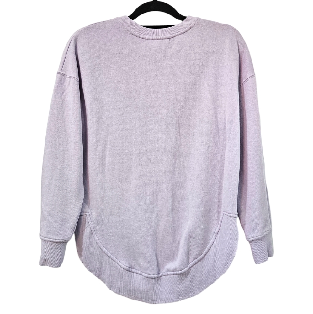 Pink Rose Crewneck Hi-Low Hem Sweatshirt - Picture 5 of 5